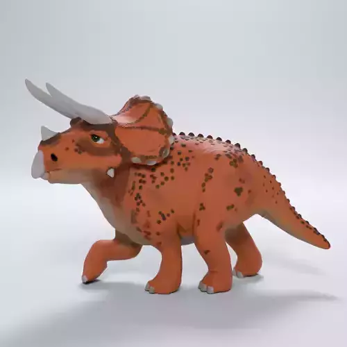 Triceratops walking cute dino - pre-supported