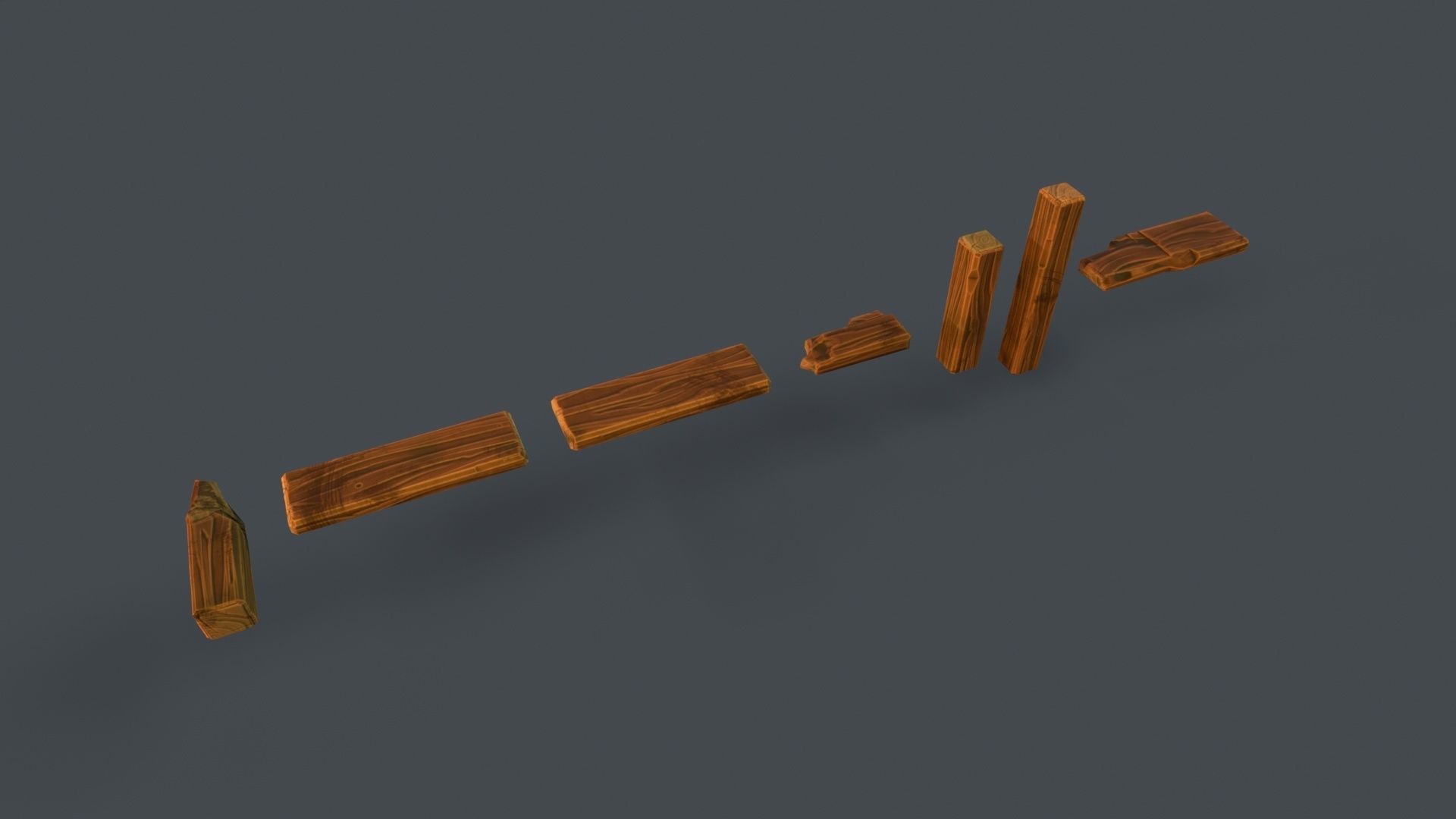 Modular Stylized Crates Low-poly 3D model_12