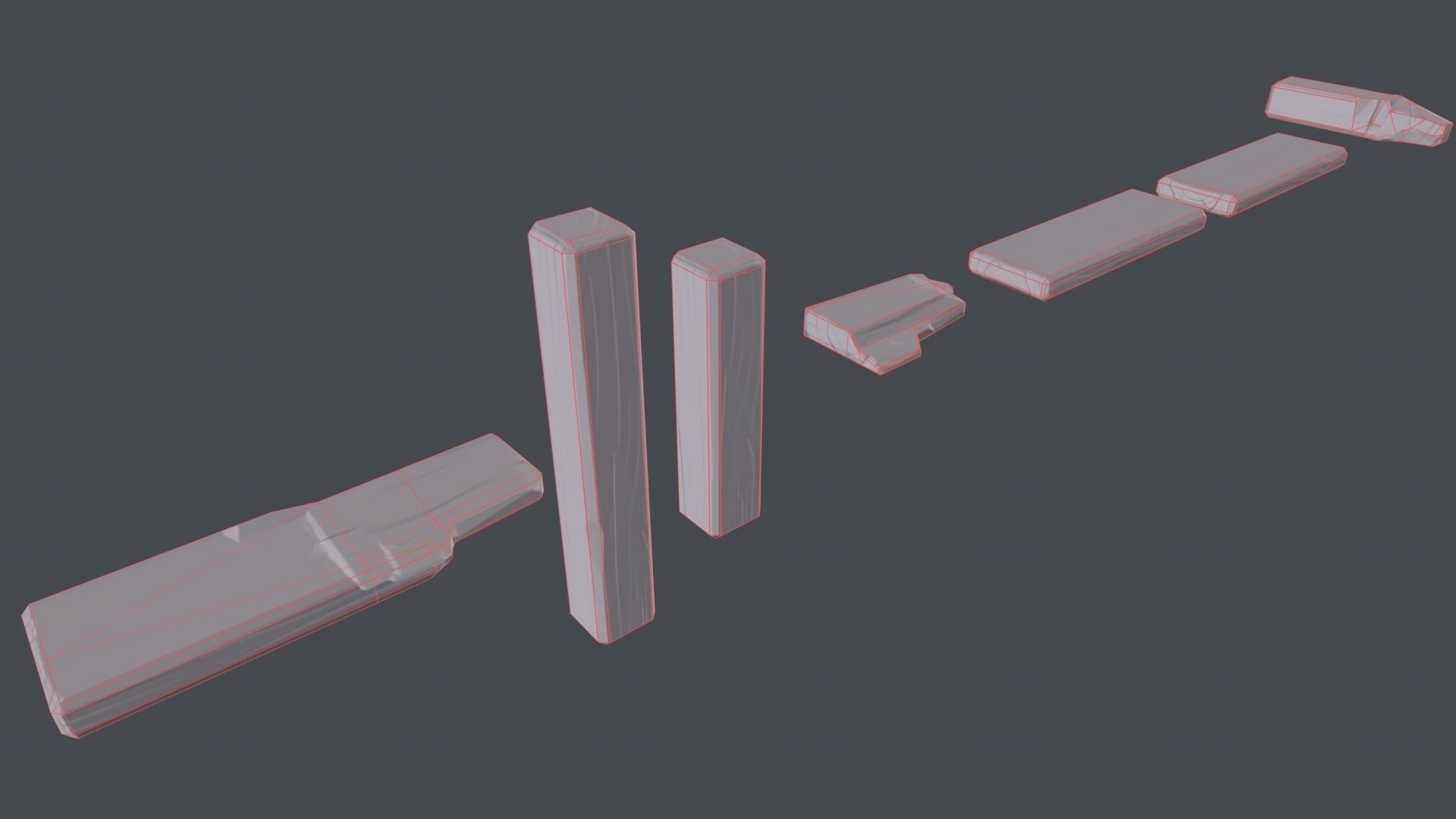 Modular Stylized Crates Low-poly 3D model_8