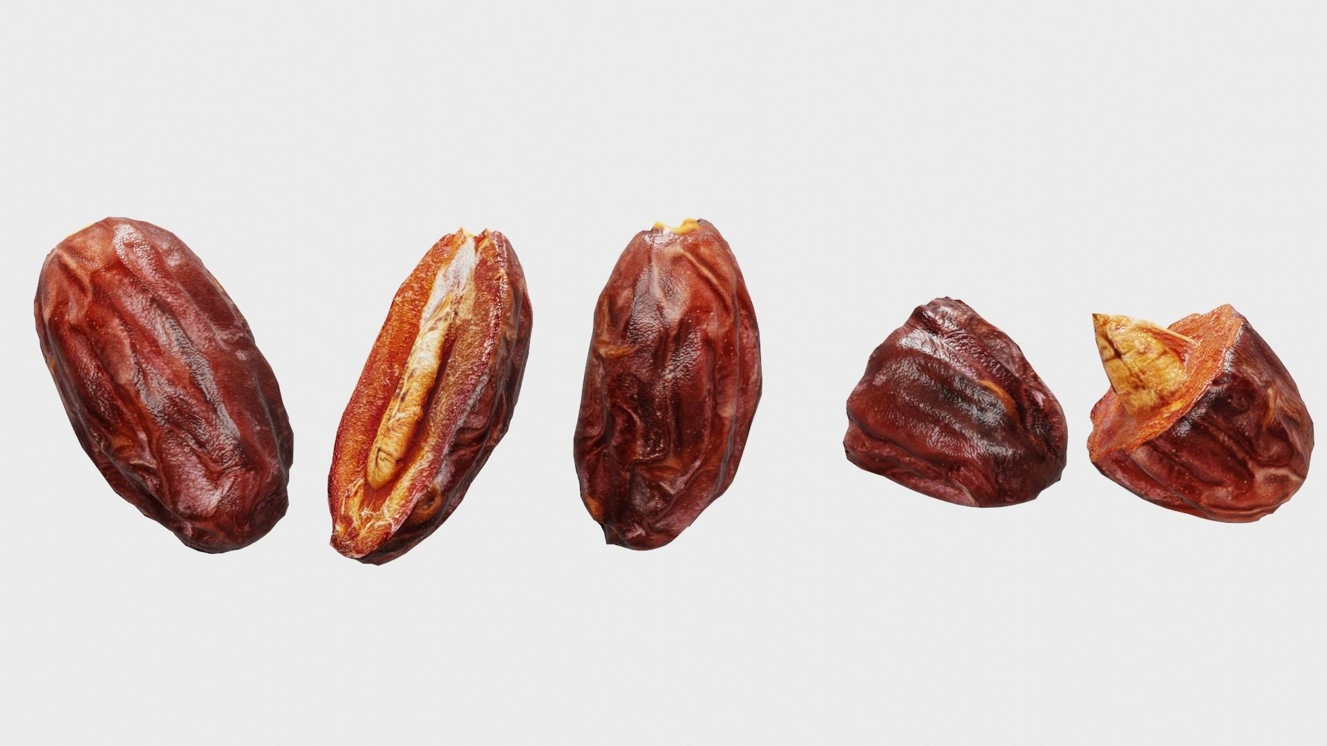 Dates date fruit Low-poly 3D model_11