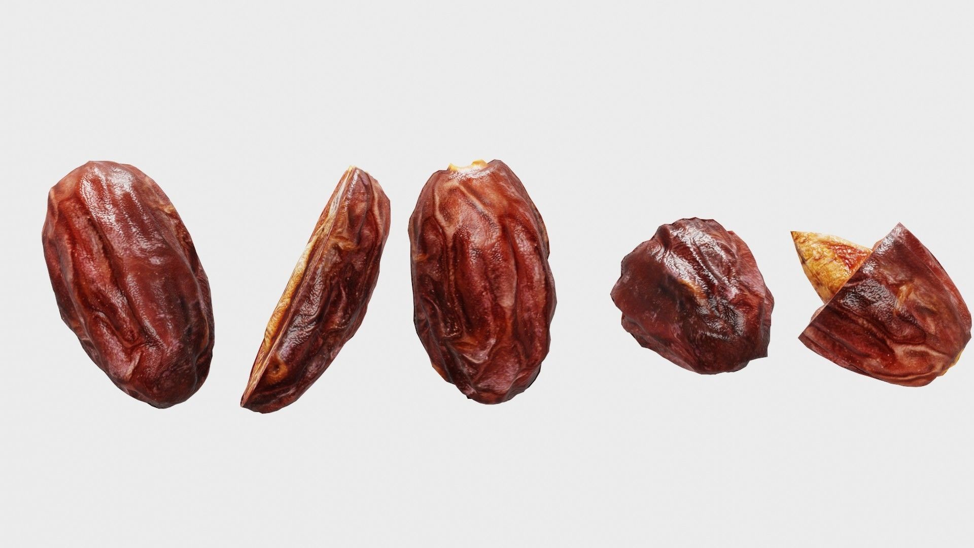 Dates date fruit Low-poly 3D model_10