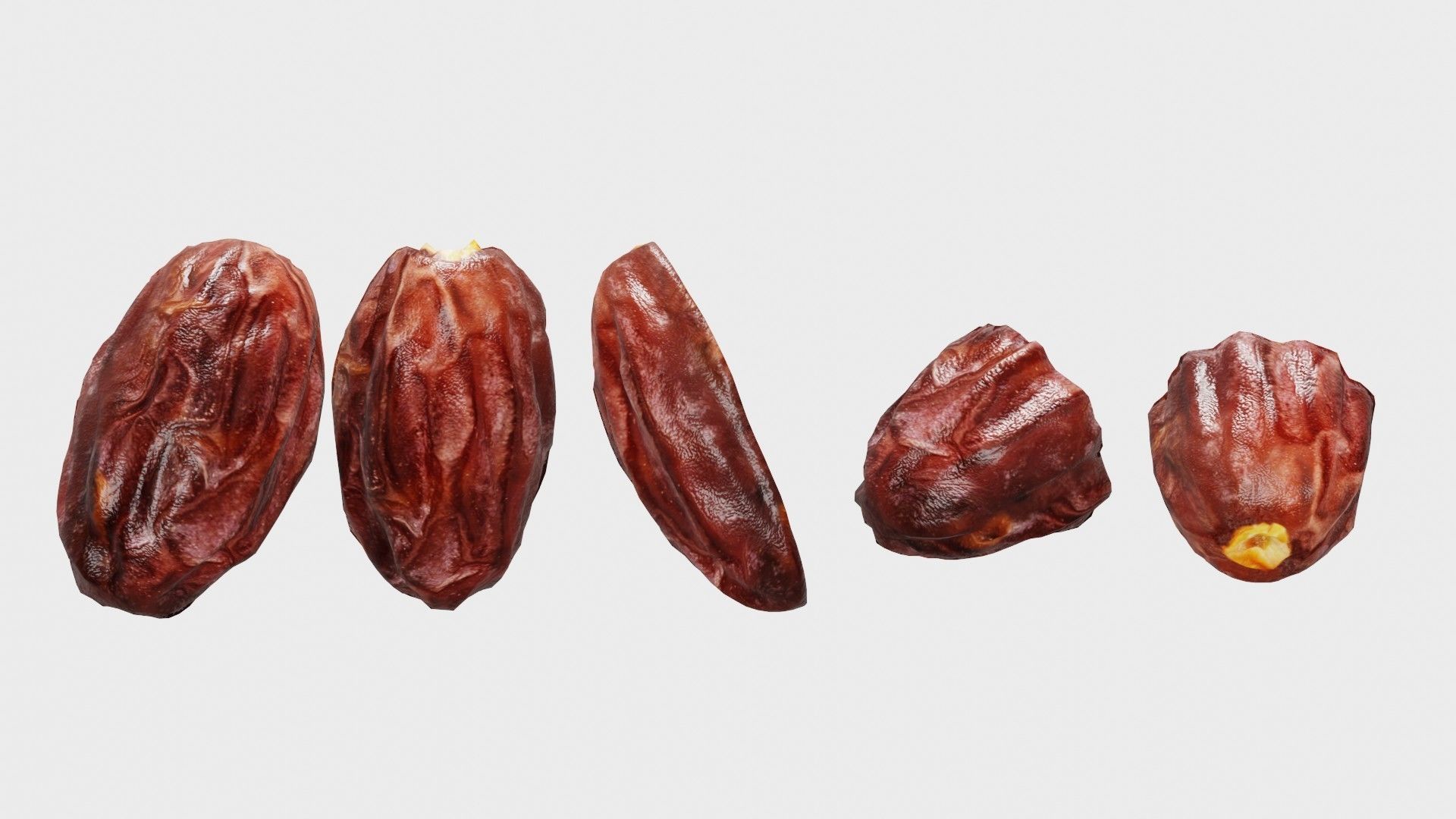 Dates date fruit Low-poly 3D model_7
