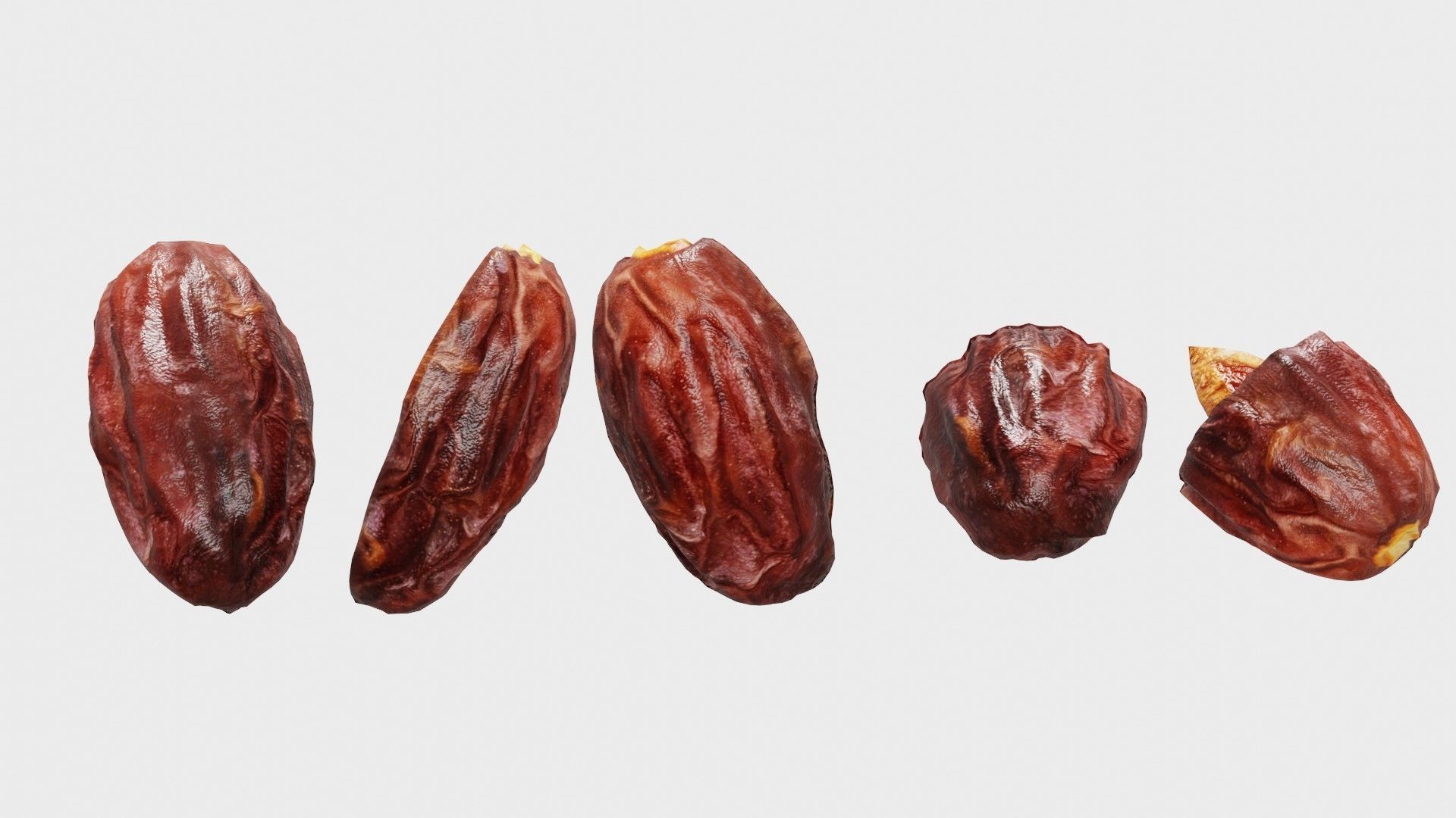 Dates date fruit Low-poly 3D model_9