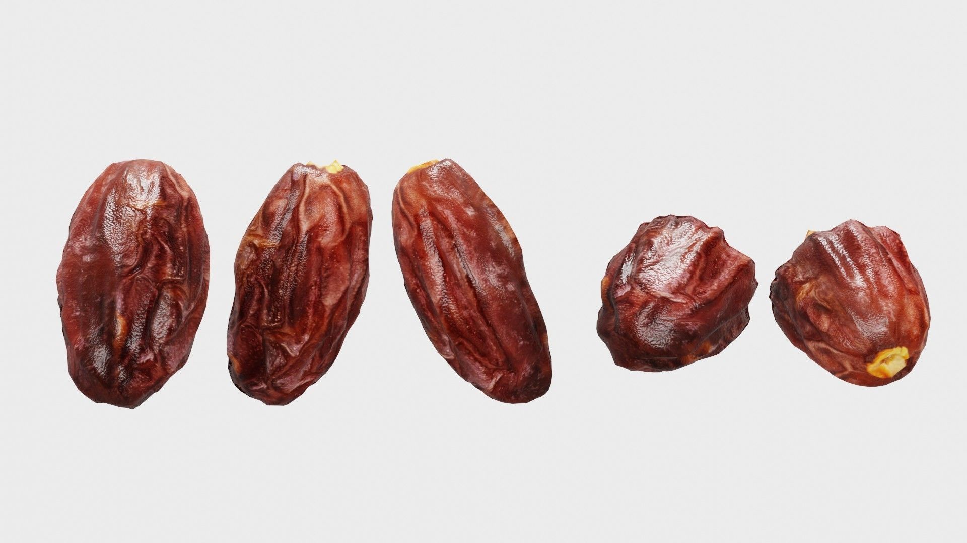 Dates date fruit Low-poly 3D model_8