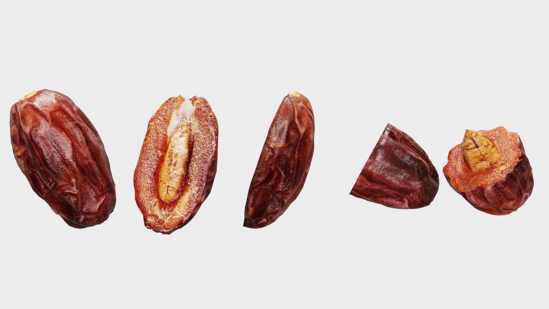 Dates date fruit Low-poly 3D model_12