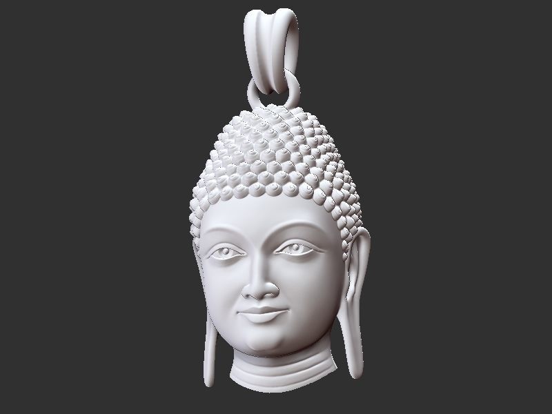 Buddha Head Loket 3D print model_17