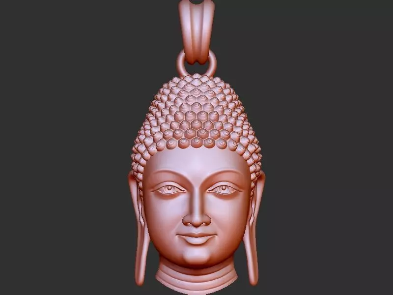 Buddha Head Loket 3D print model_0