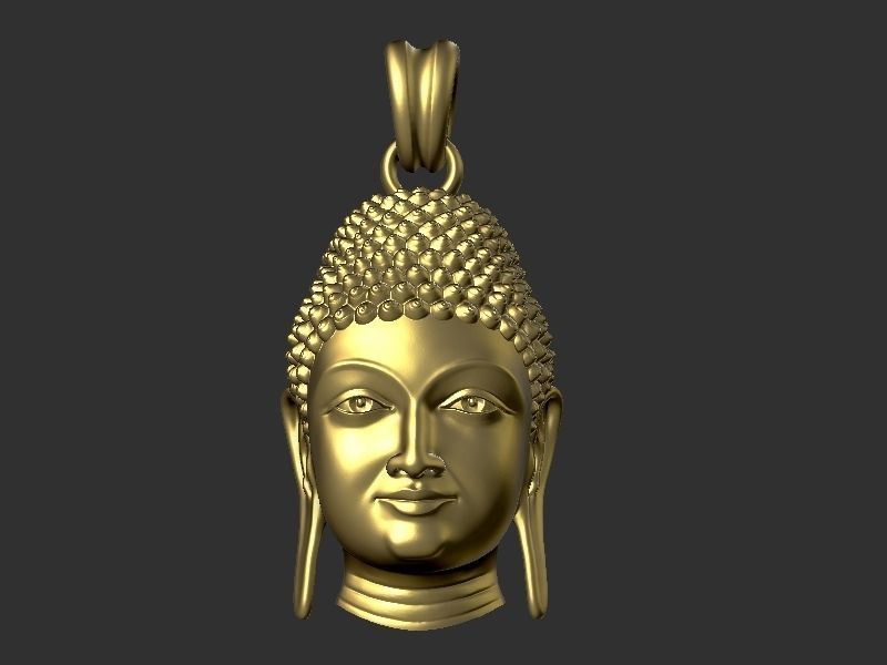 Buddha Head Loket 3D print model_14