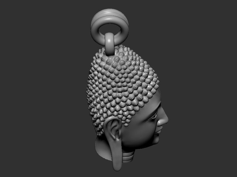 Buddha Head Loket 3D print model_8
