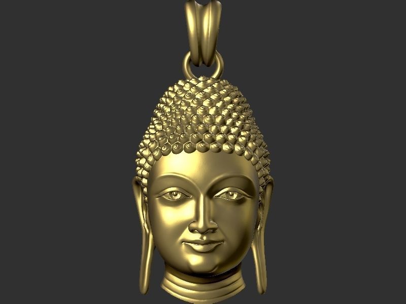 Buddha Head Loket 3D print model_10