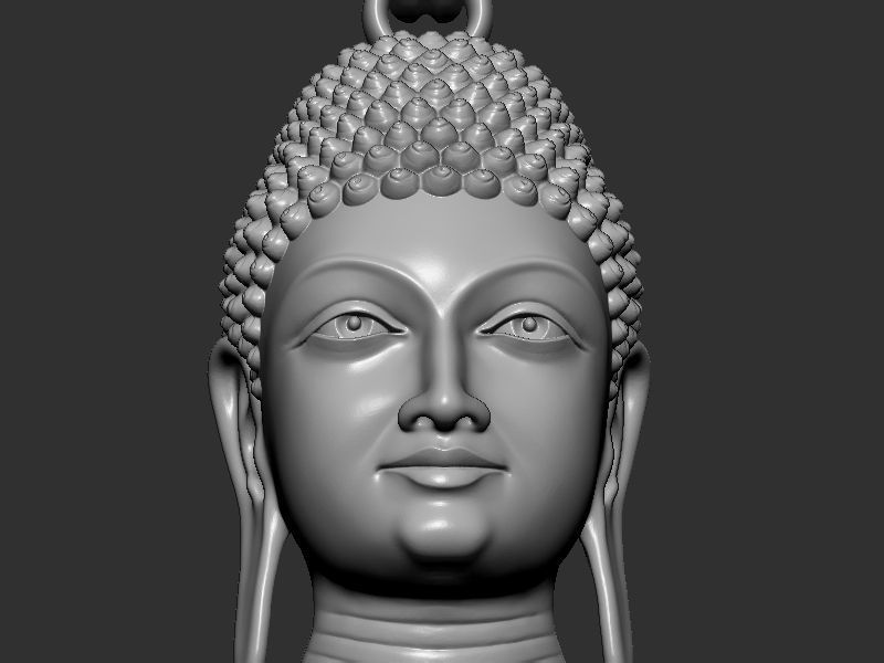 Buddha Head Loket 3D print model_6