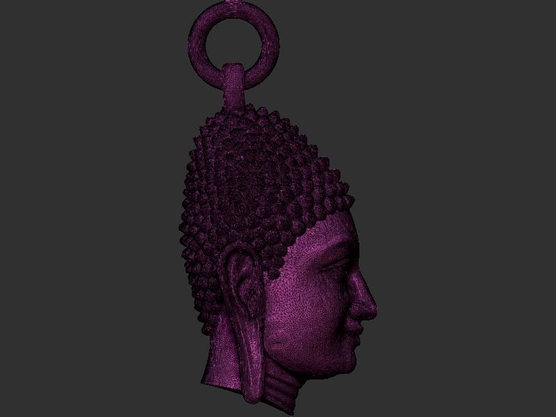 Buddha Head Loket 3D print model_20