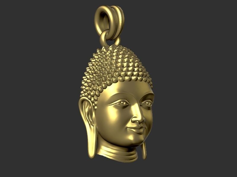 Buddha Head Loket 3D print model_12