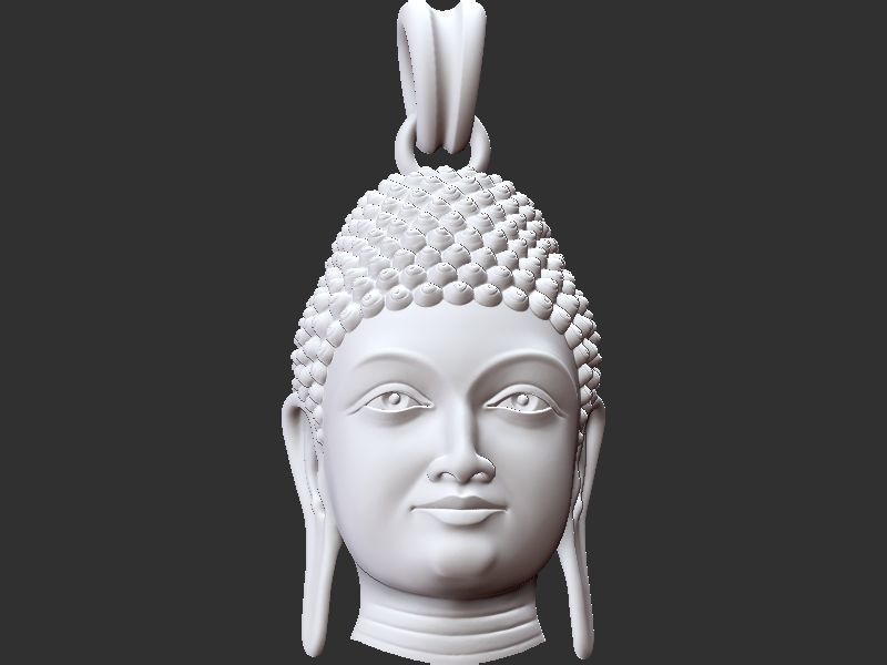 Buddha Head Loket 3D print model_16