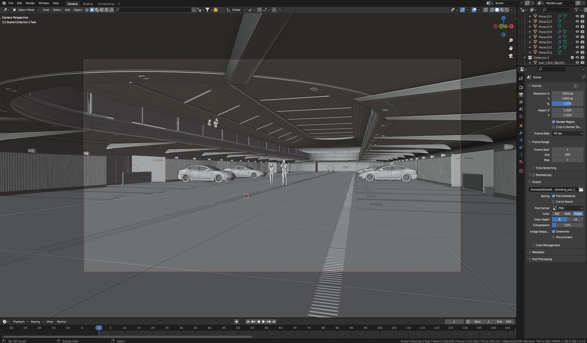 Modern Luxury Car Park - Garage -  Hall - Hipoly 3D Model 3D model_11