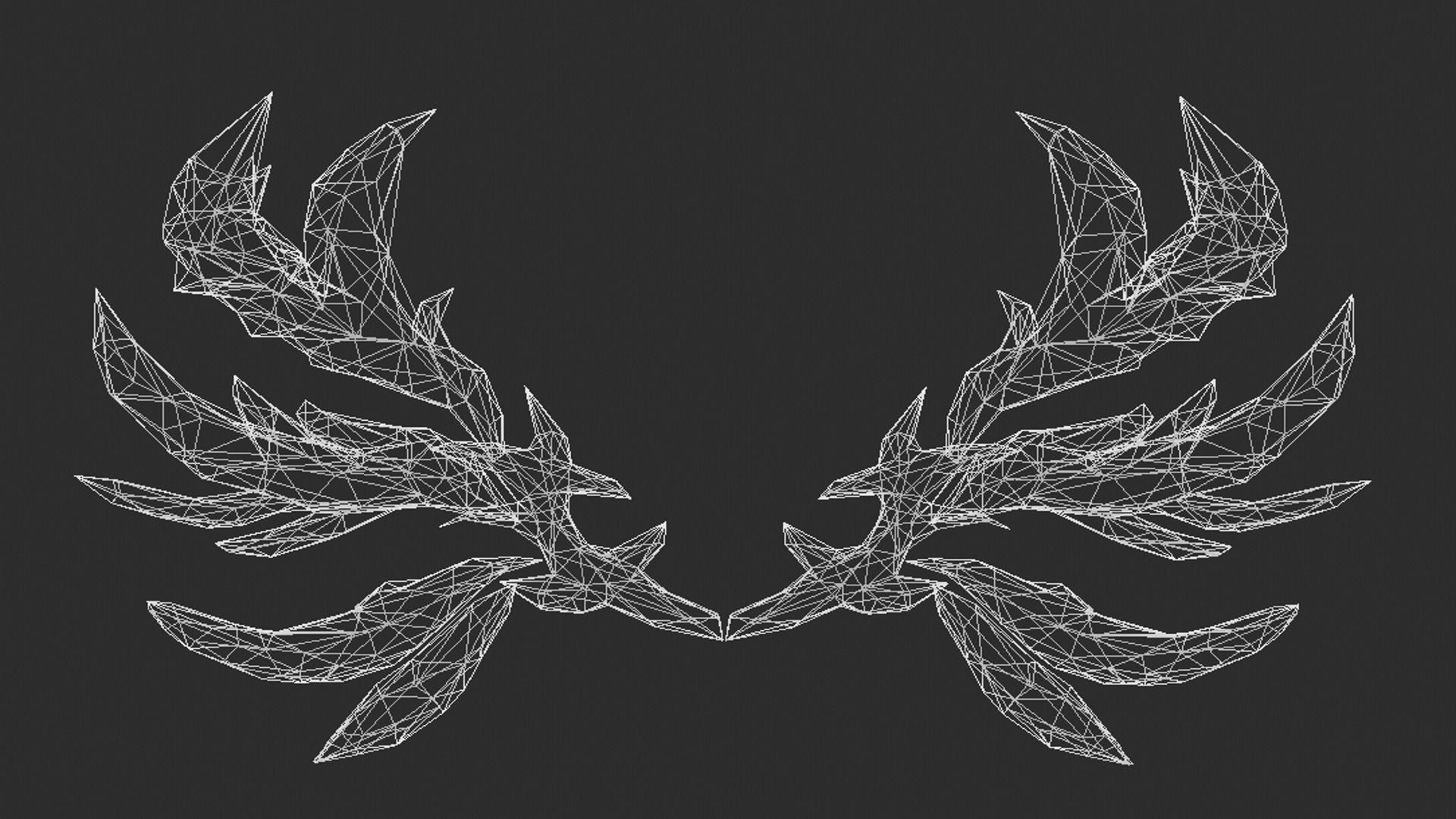 Futuristic Wing Low-poly 3D model_14