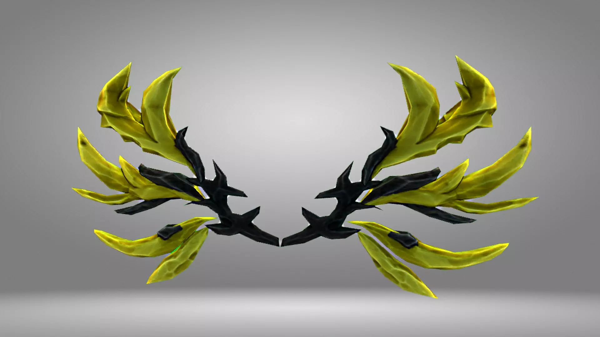 Futuristic Wing Low-poly 3D model_0