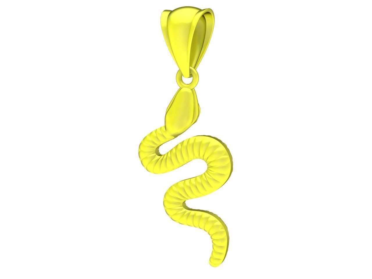 new design snake pendant 4572 3D print model_3