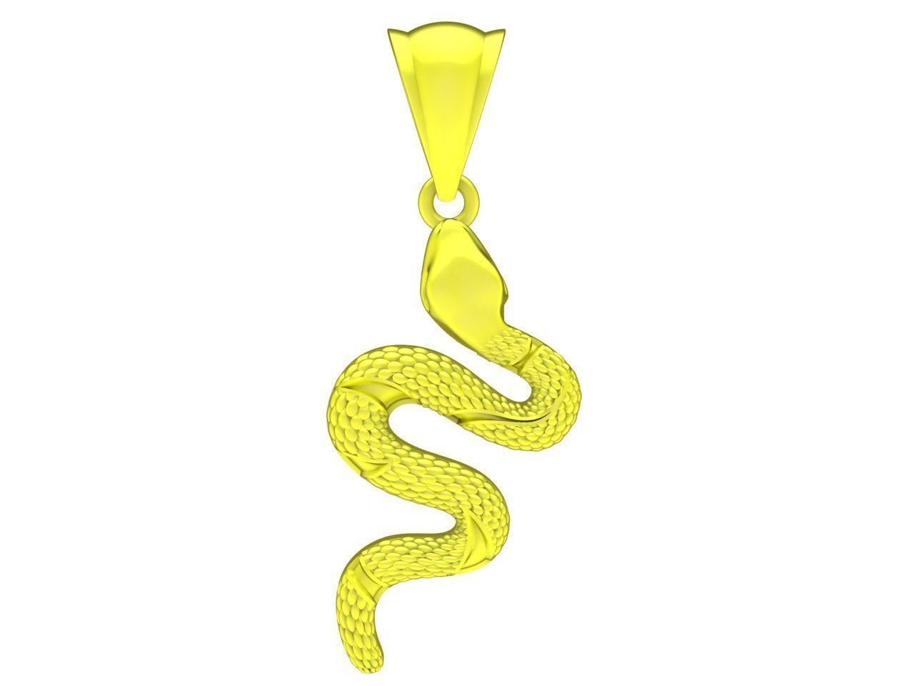new design snake pendant 4572 3D print model_1