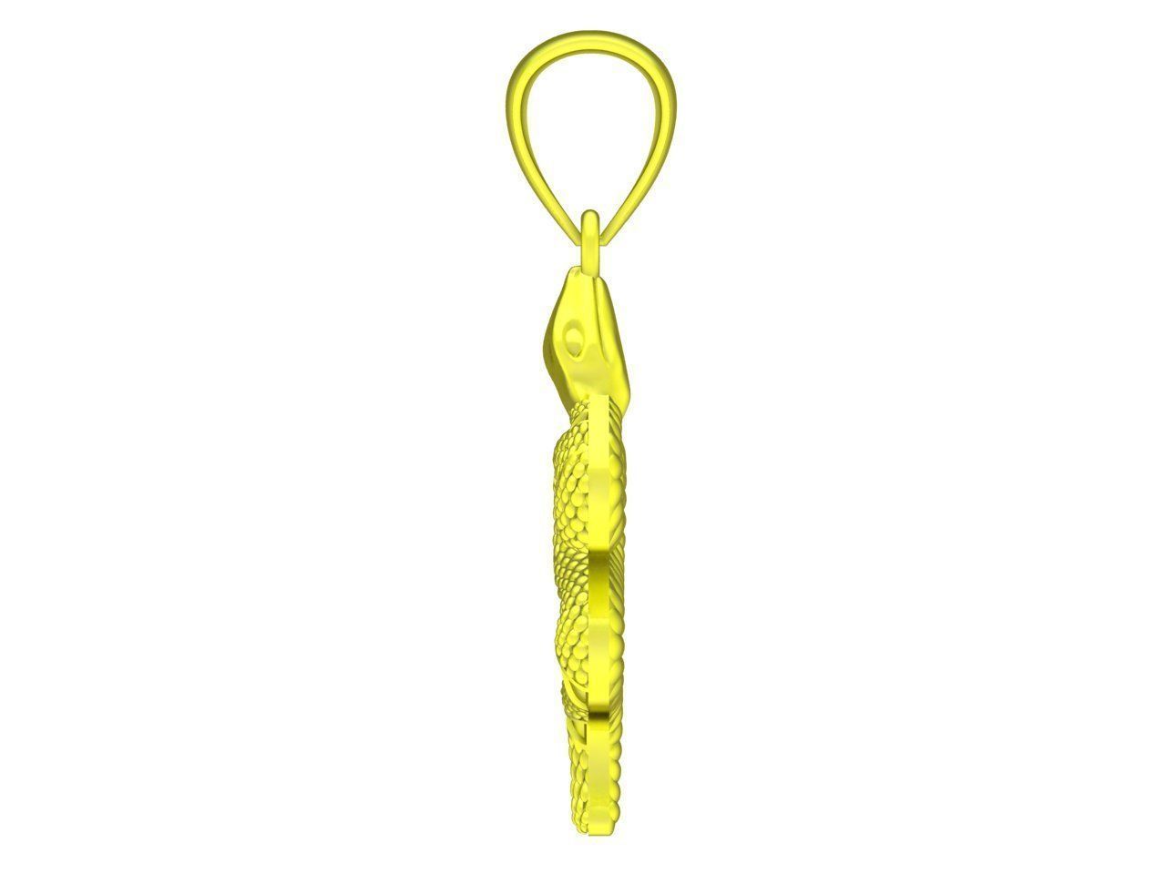 new design snake pendant 4572 3D print model_4