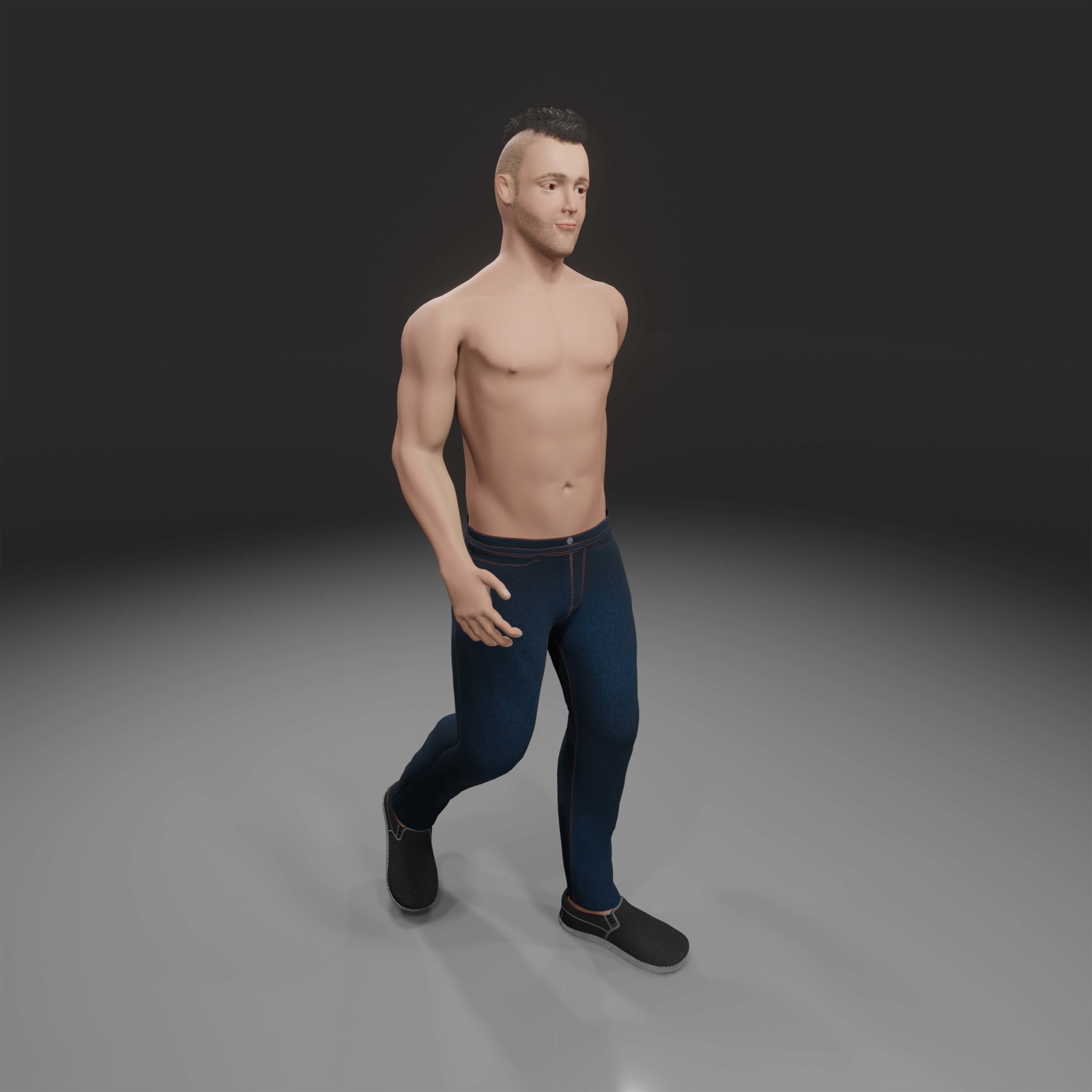 Human Character Low-poly 3D model_3