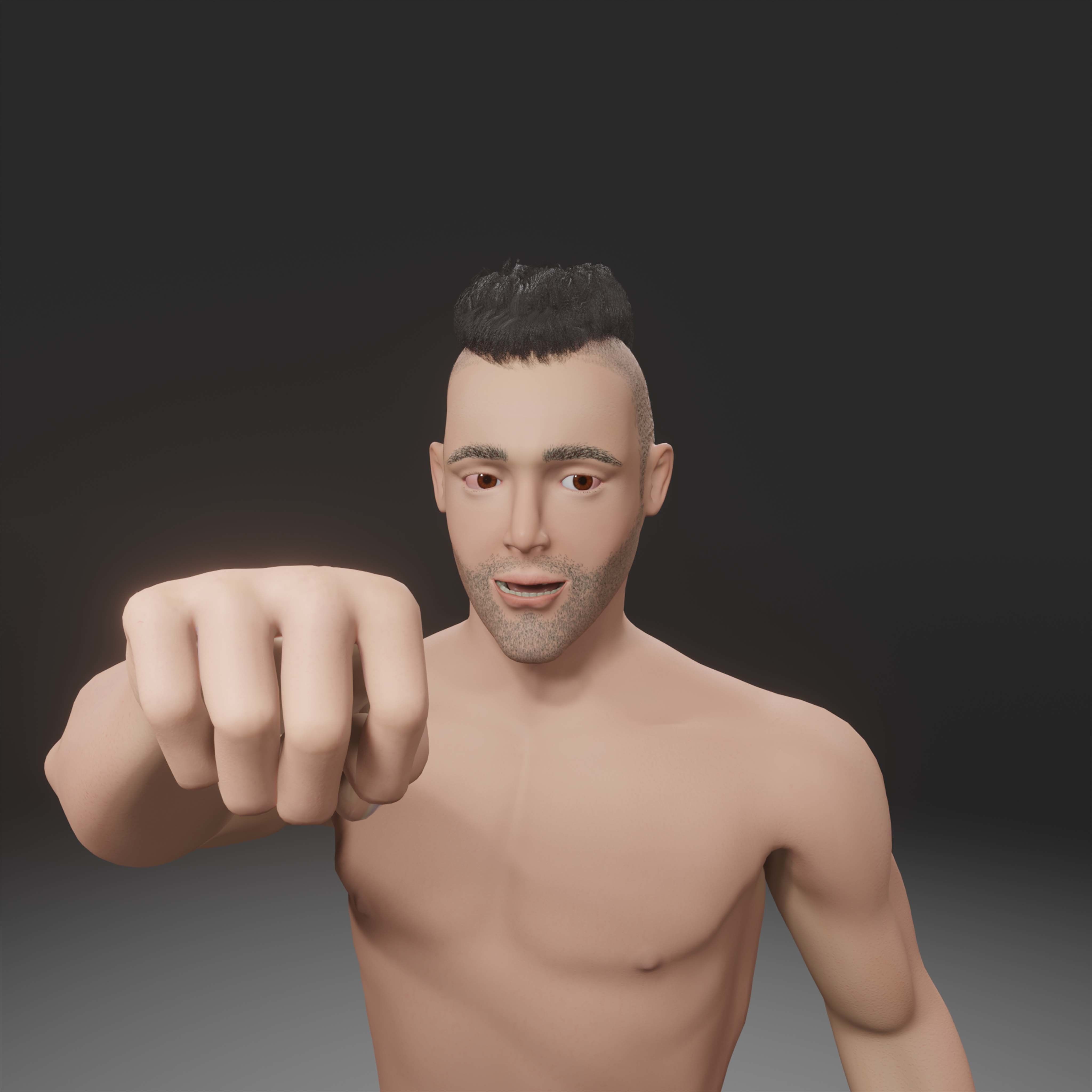Human Character Low-poly 3D model_1