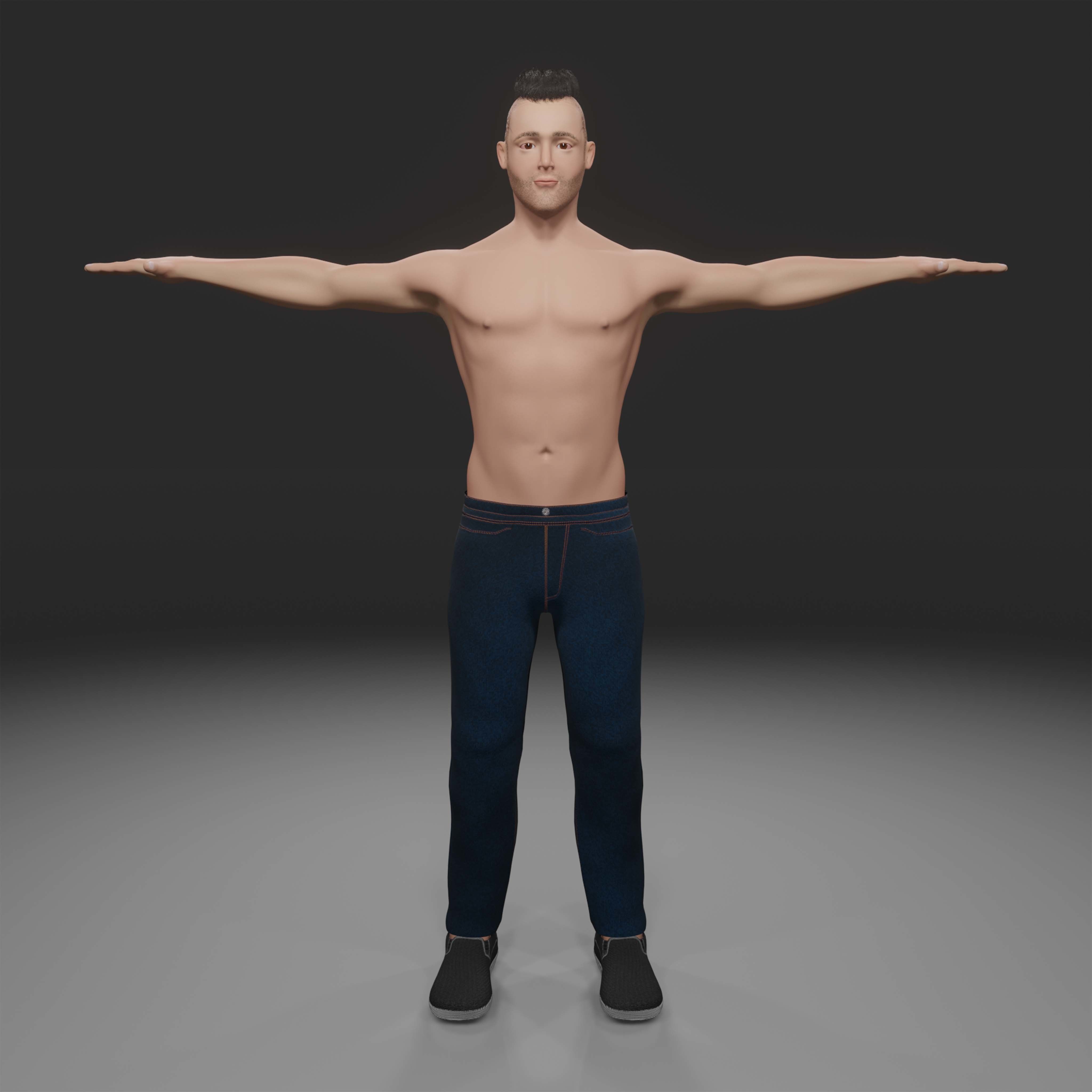 Human Character Low-poly 3D model_8