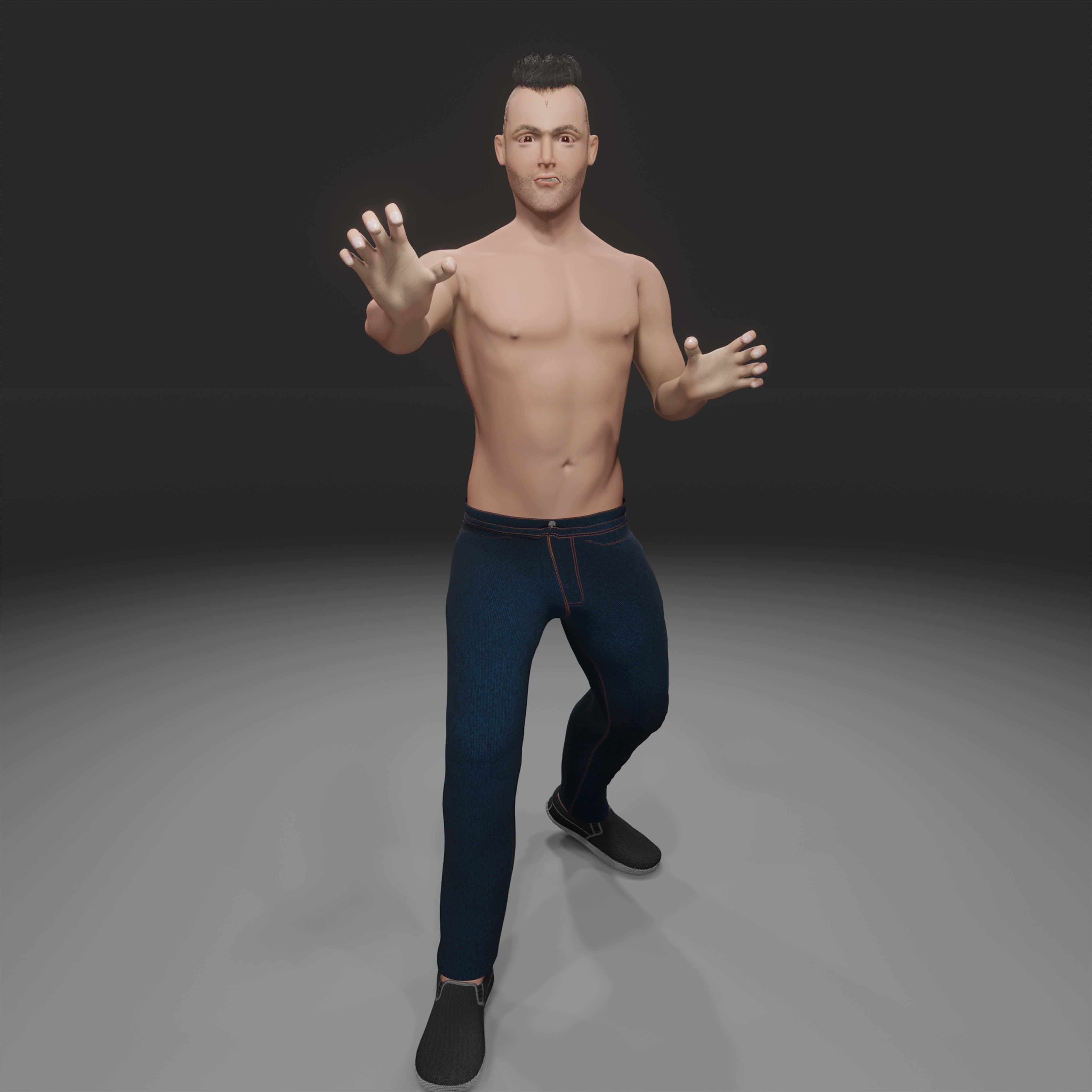 Human Character Low-poly 3D model_4