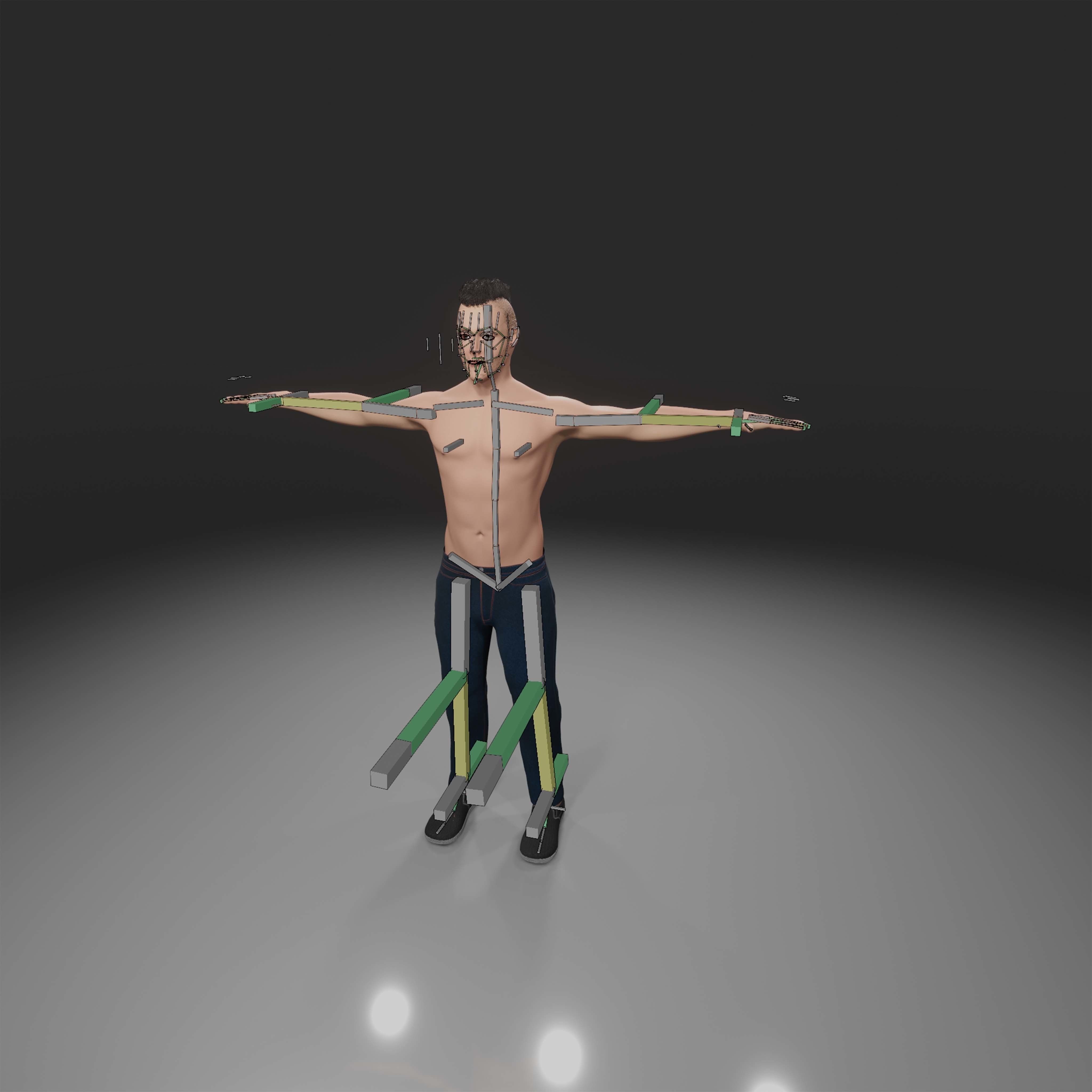 Human Character Low-poly 3D model_6