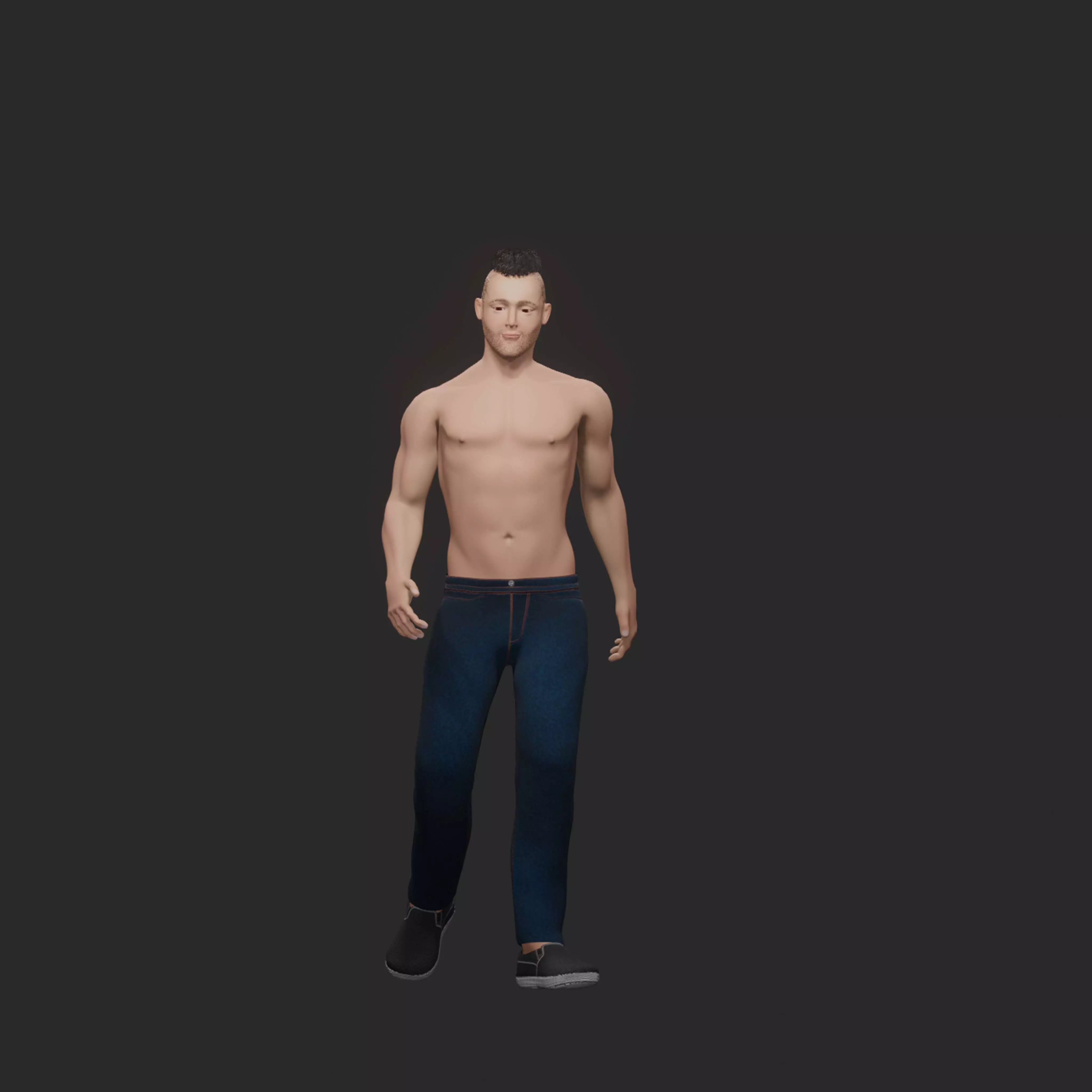 Human Character Low-poly 3D model_0