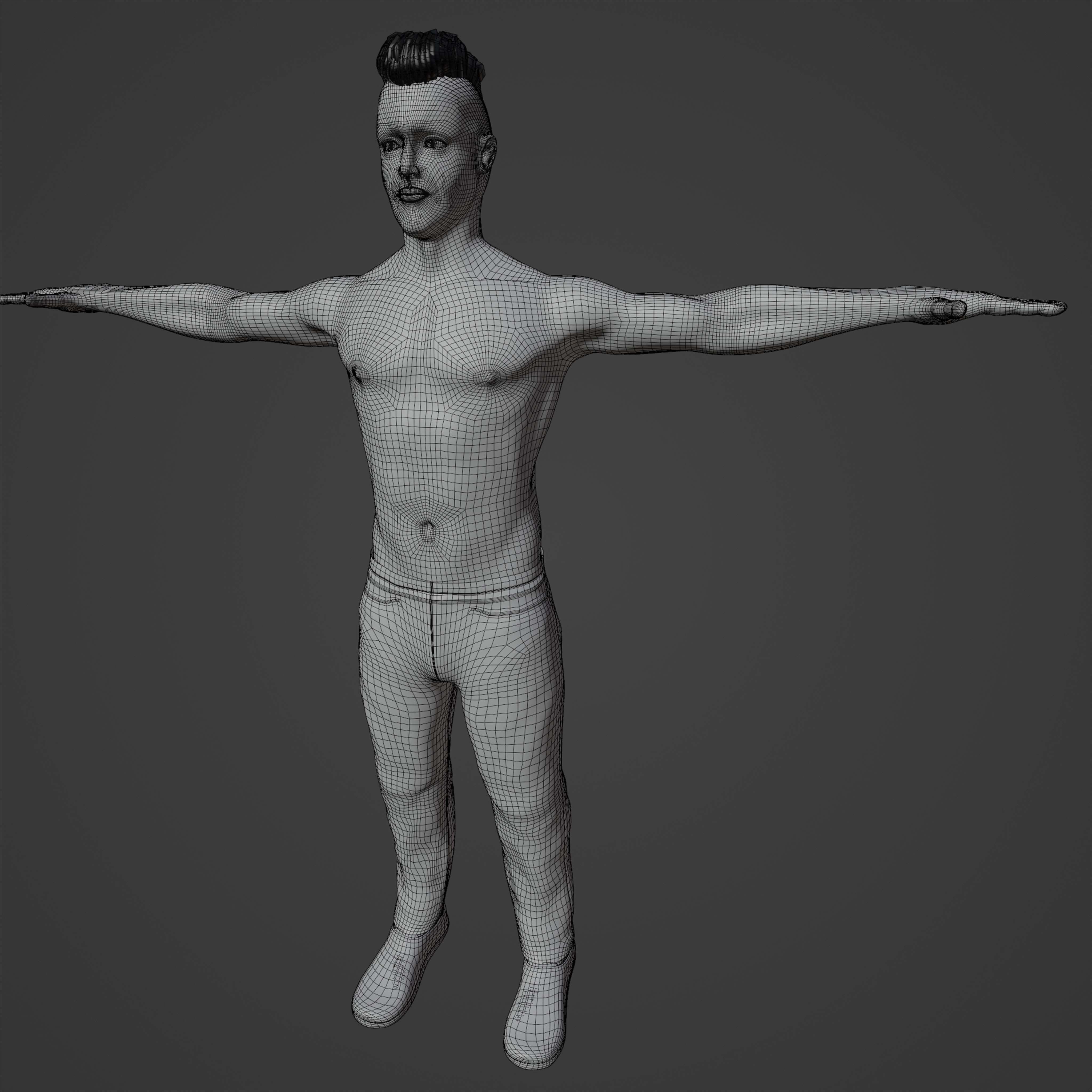 Human Character Low-poly 3D model_10