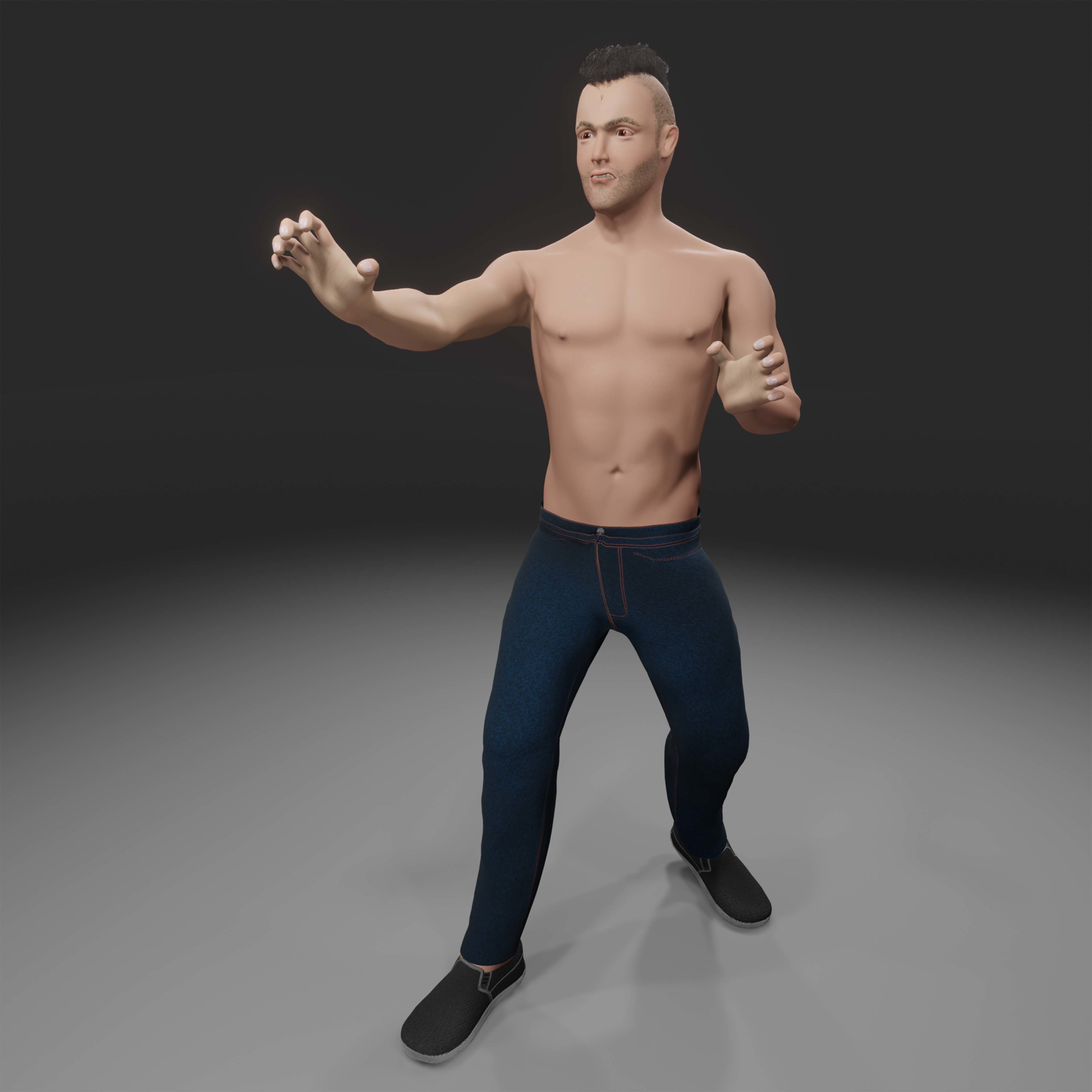 Human Character Low-poly 3D model_5