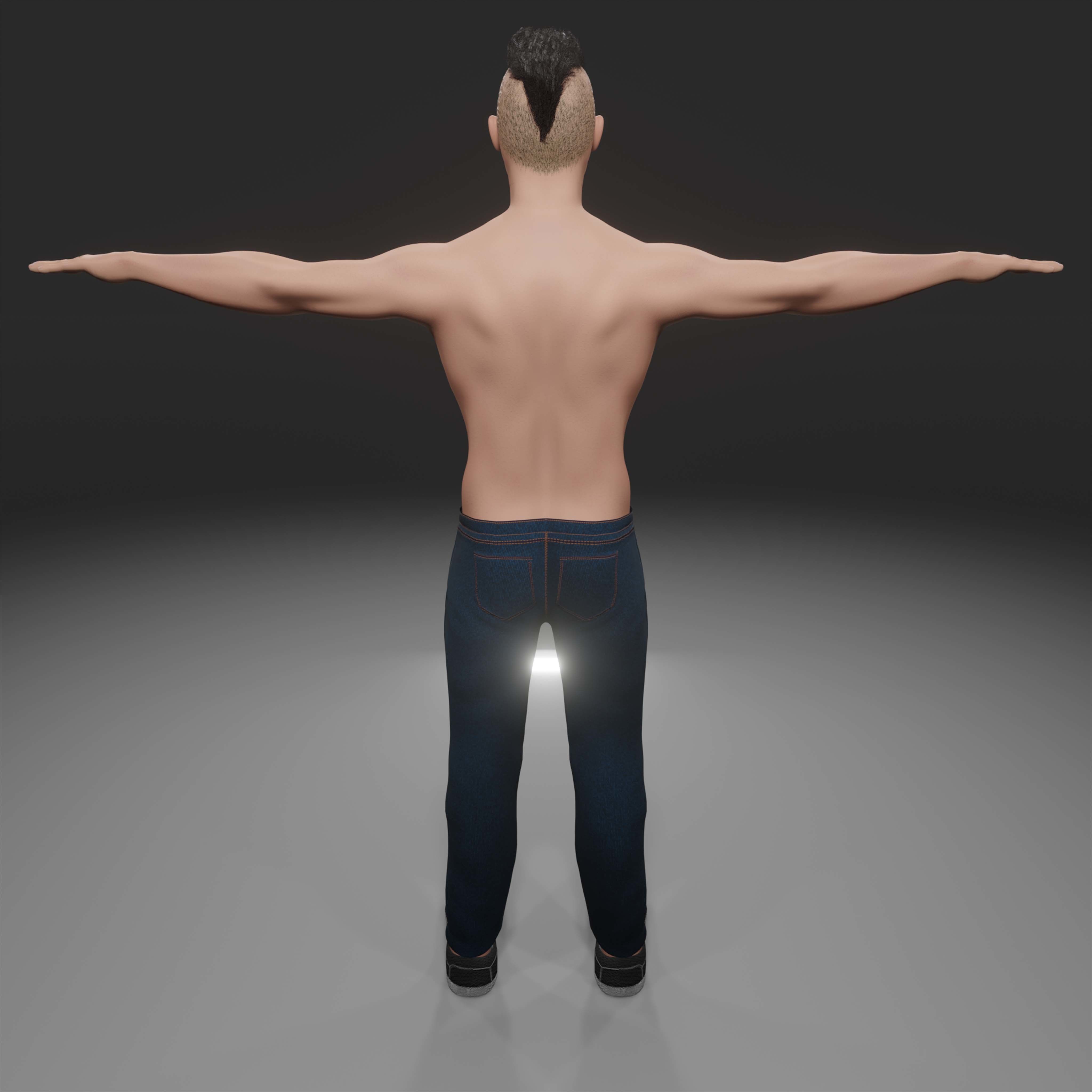 Human Character Low-poly 3D model_7
