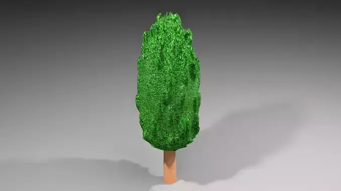 Tree 4 cypress on stick 3D model