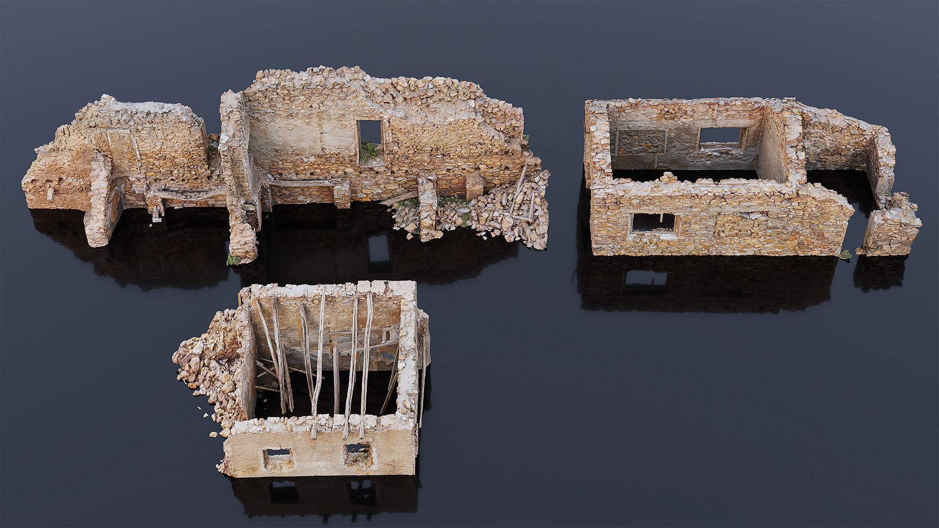 Old Building House Ruins Pack 3D Model Collection_6
