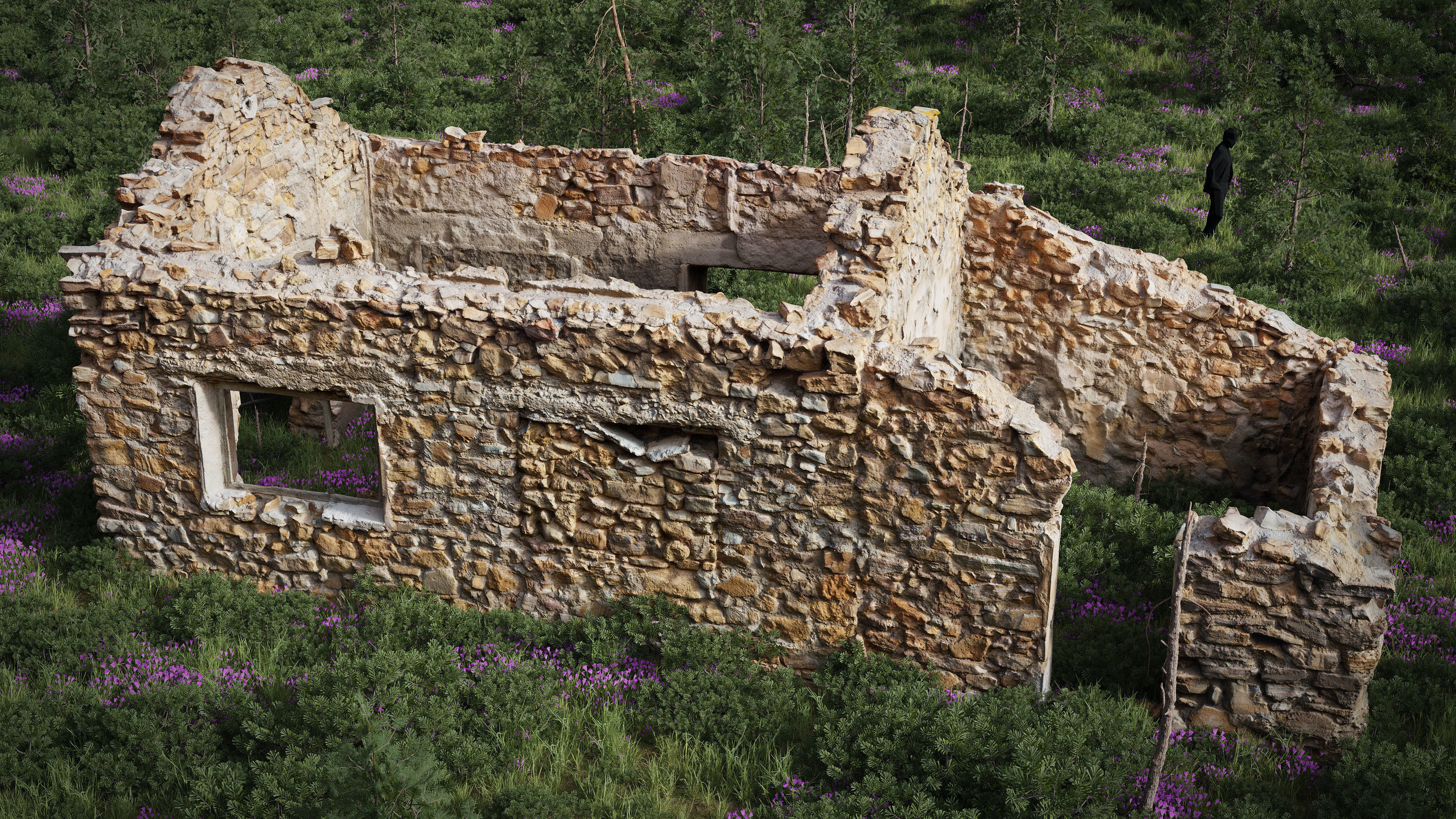 Old Building House Ruins Pack 3D Model Collection_10