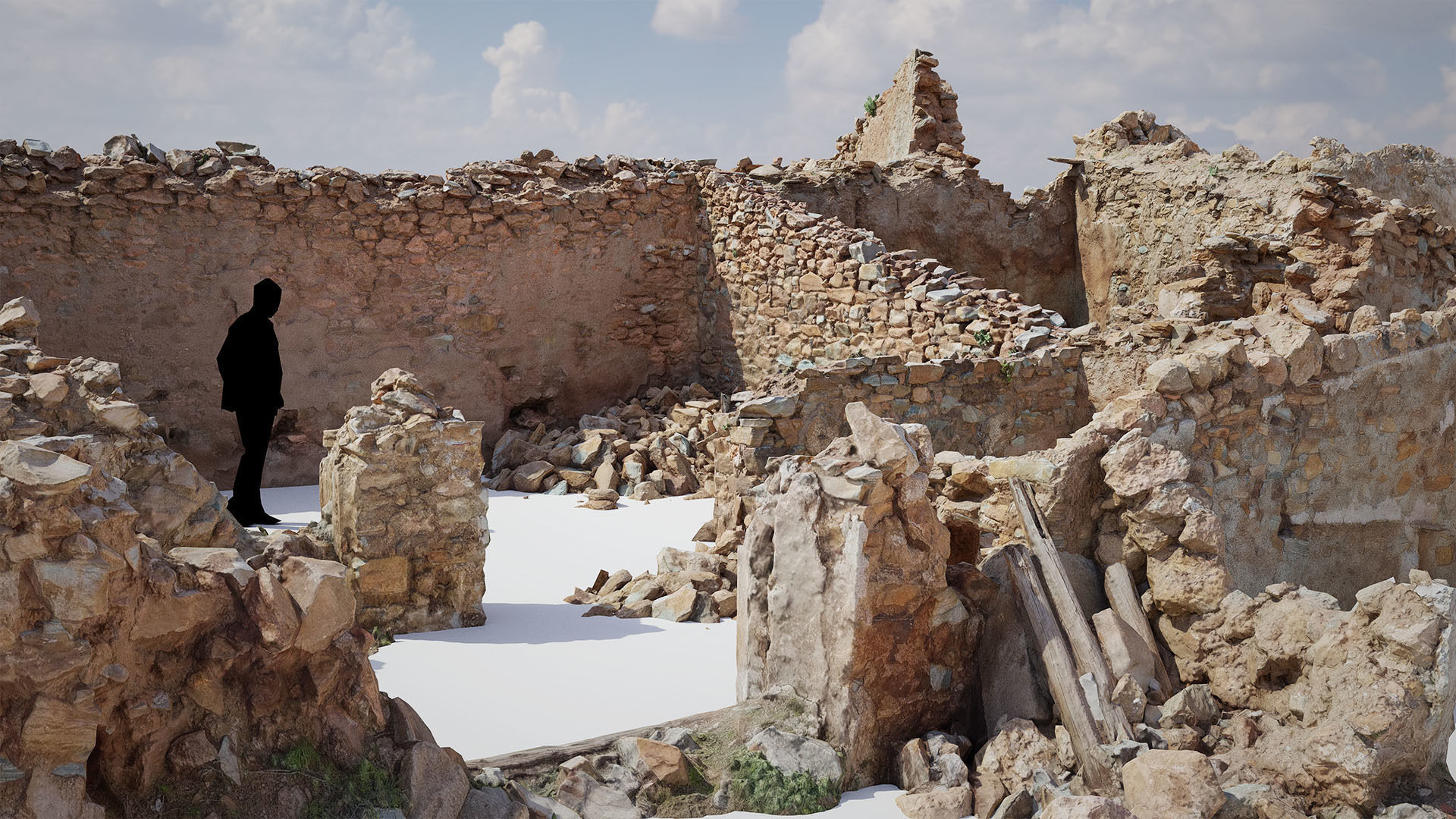 Old Building House Ruins Pack 3D Model Collection_3