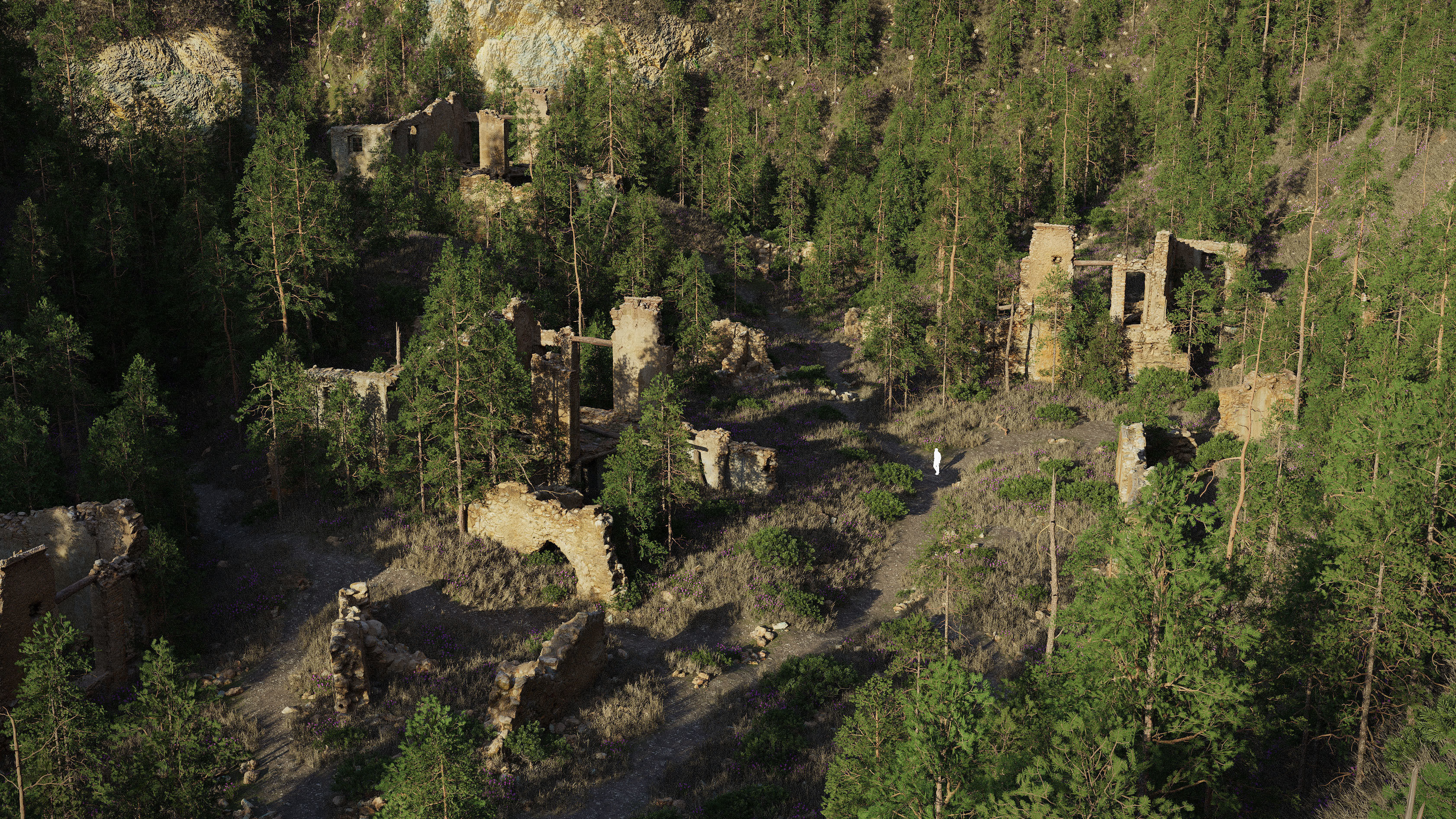 Old Building House Ruins Pack 3D Model Collection_2