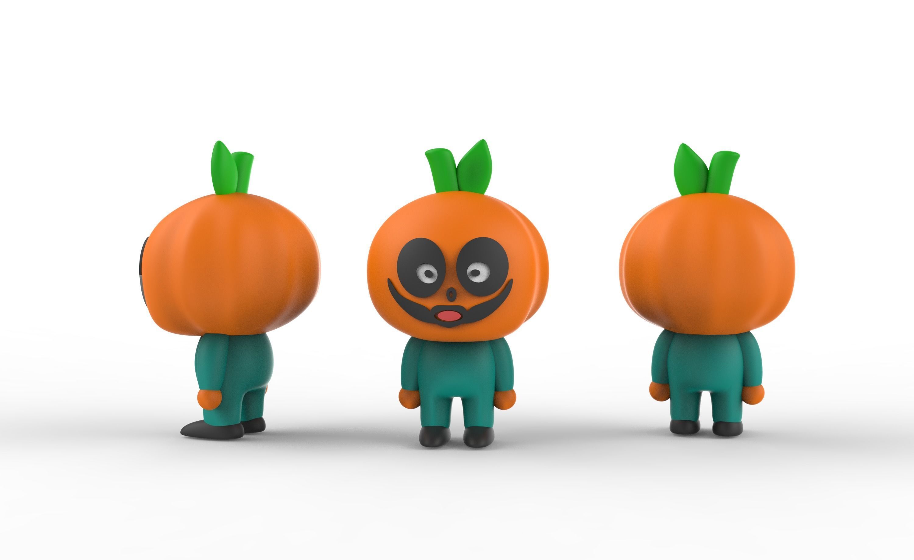 Halloween Pumpkin Man 3D print model_5