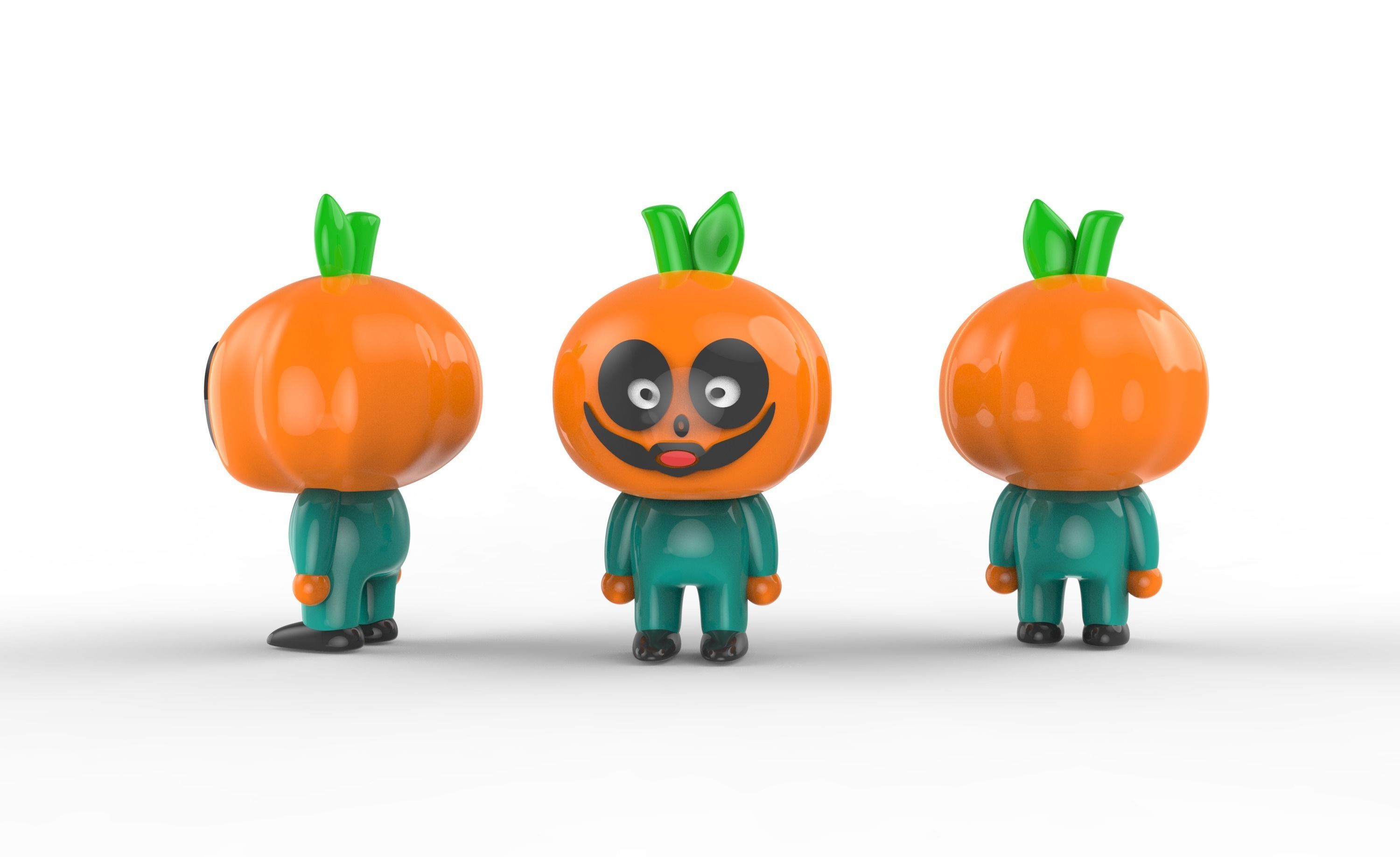 Halloween Pumpkin Man 3D print model_4