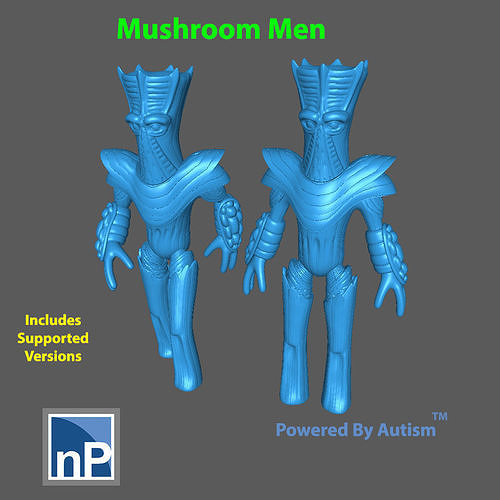 Fungus - Mushroom Men 02 Free 3D print model