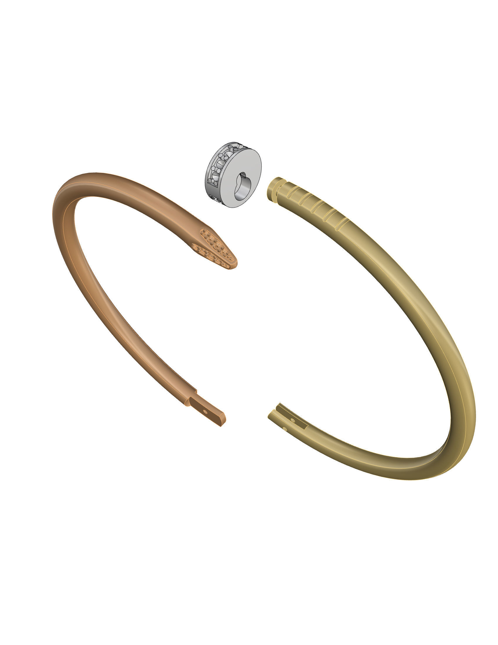 Bracelet Size 17 3D print model_9