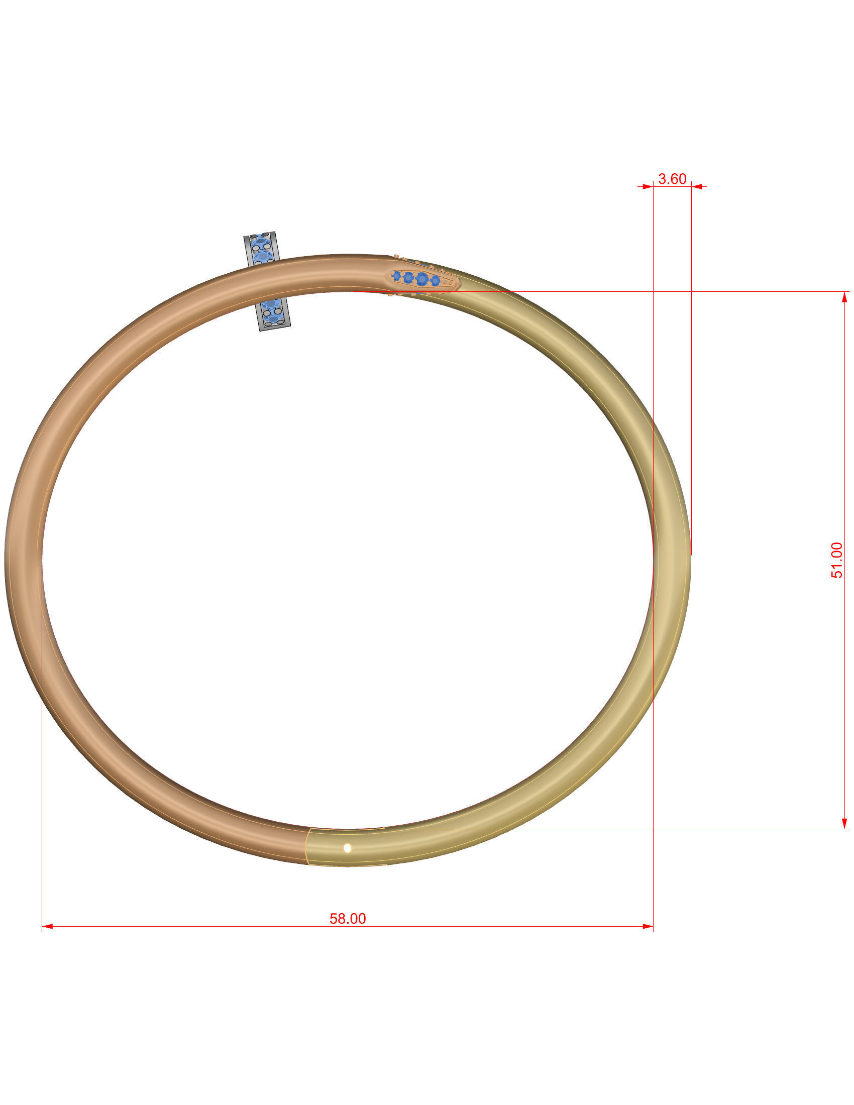 Bracelet Size 17 3D print model_4