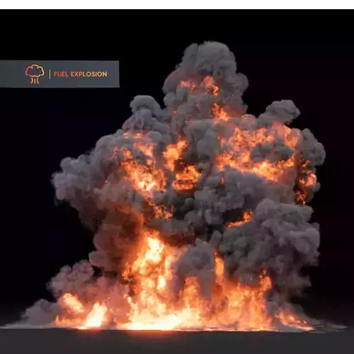 3D Oil Explosion Long Animation 3D model