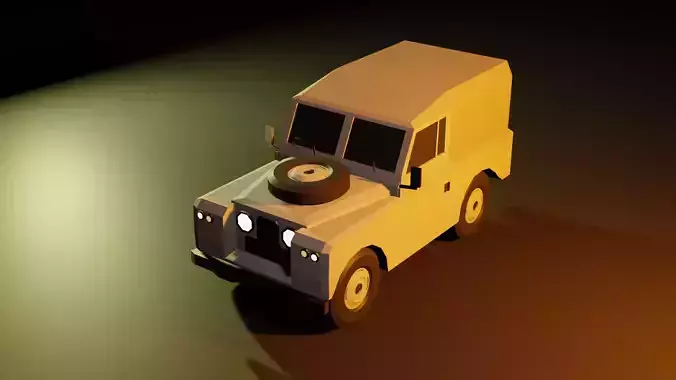 Low-Poly Land Rover Defender 1954