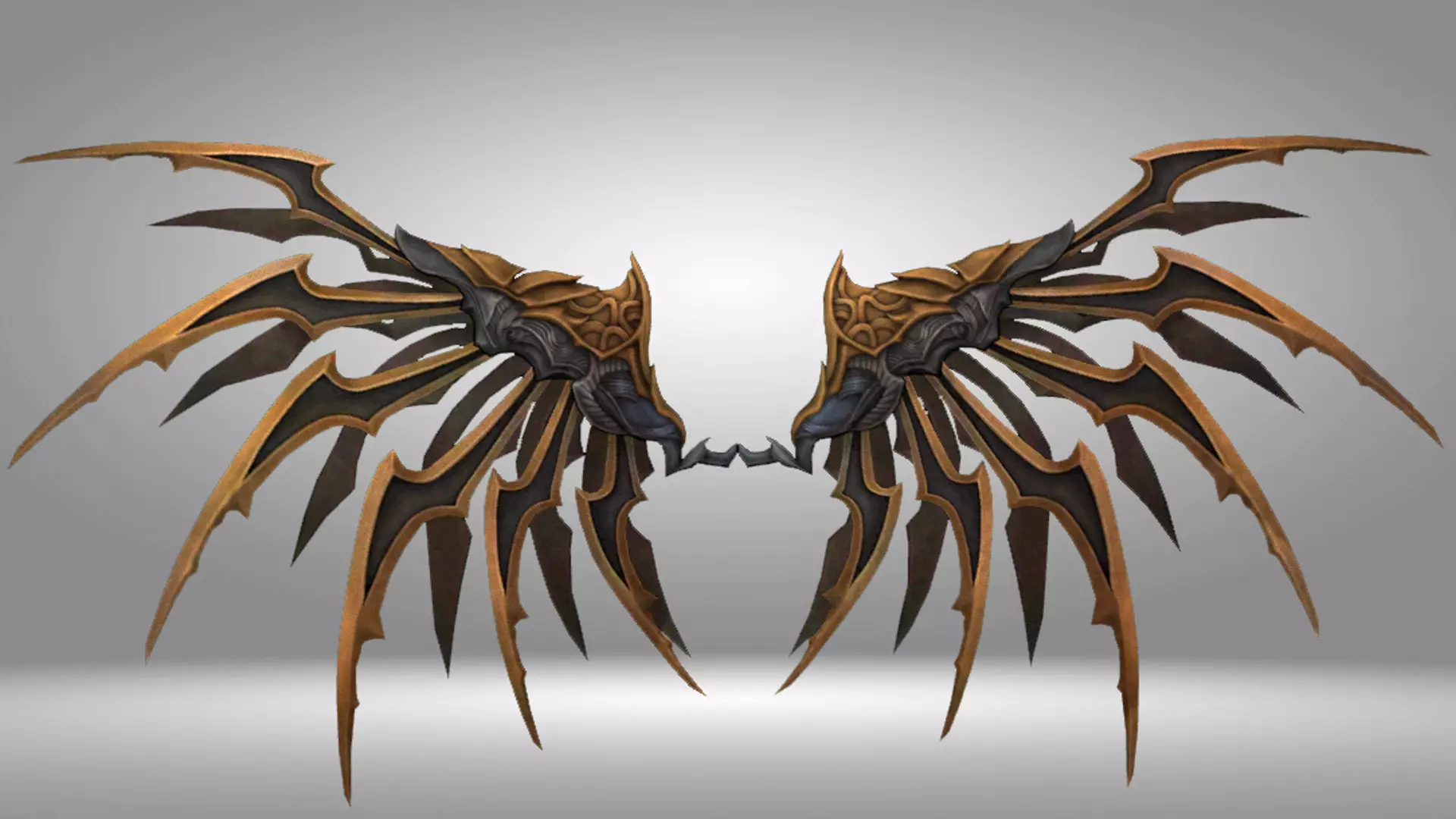 Futuristic Wing Low-poly 3D model_0