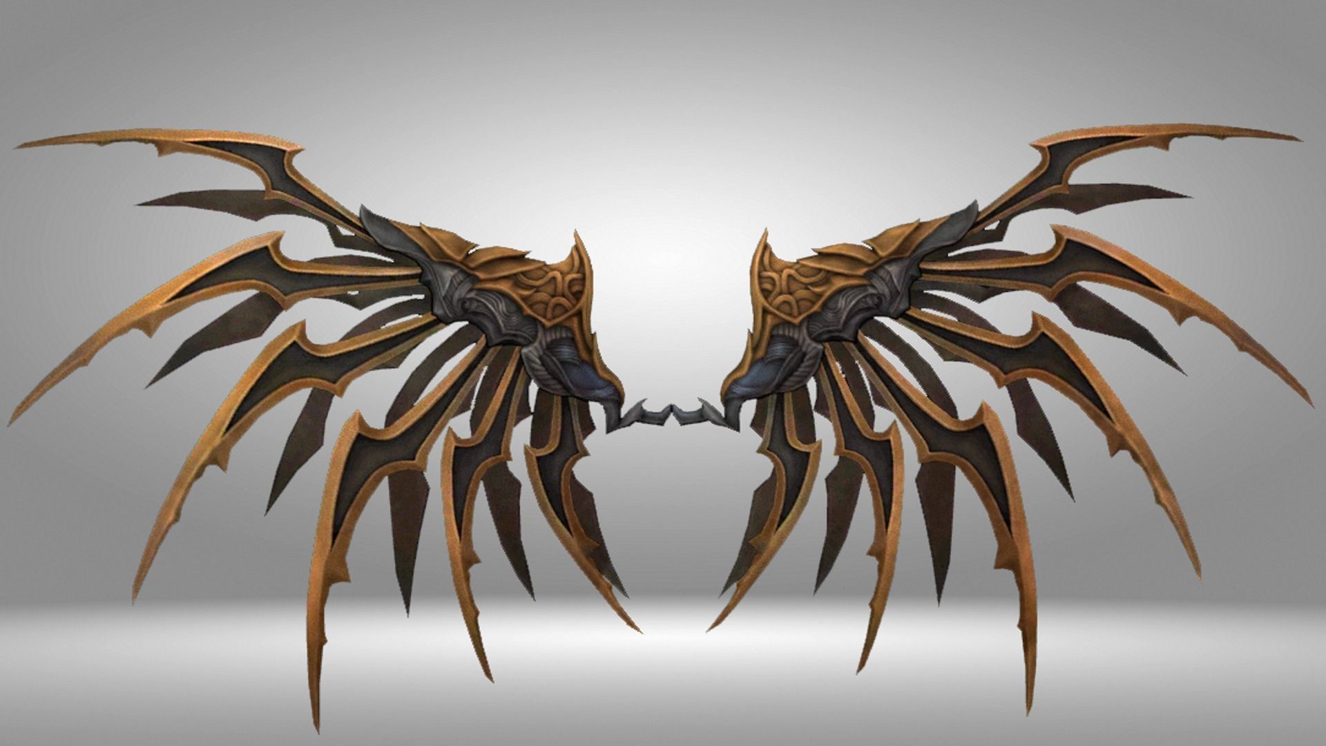 Futuristic Wing Low-poly 3D model_12