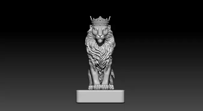 Lion portant une couronne