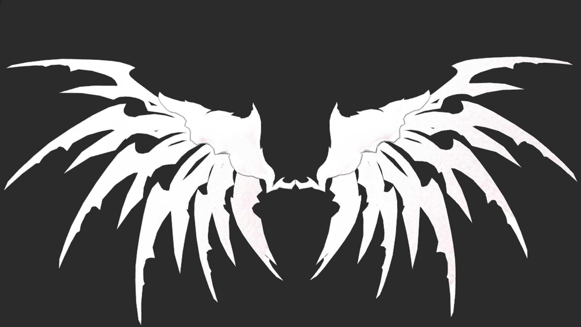 Futuristic Metal Wing Low-poly 3D model_10