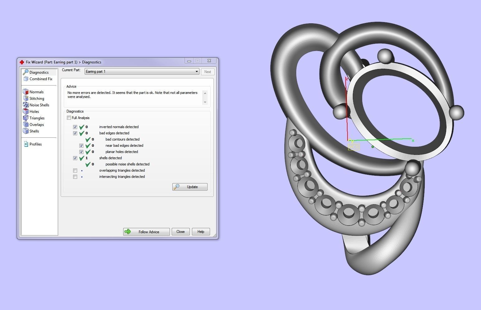 Earrings with diamonds 2 3D print model_4